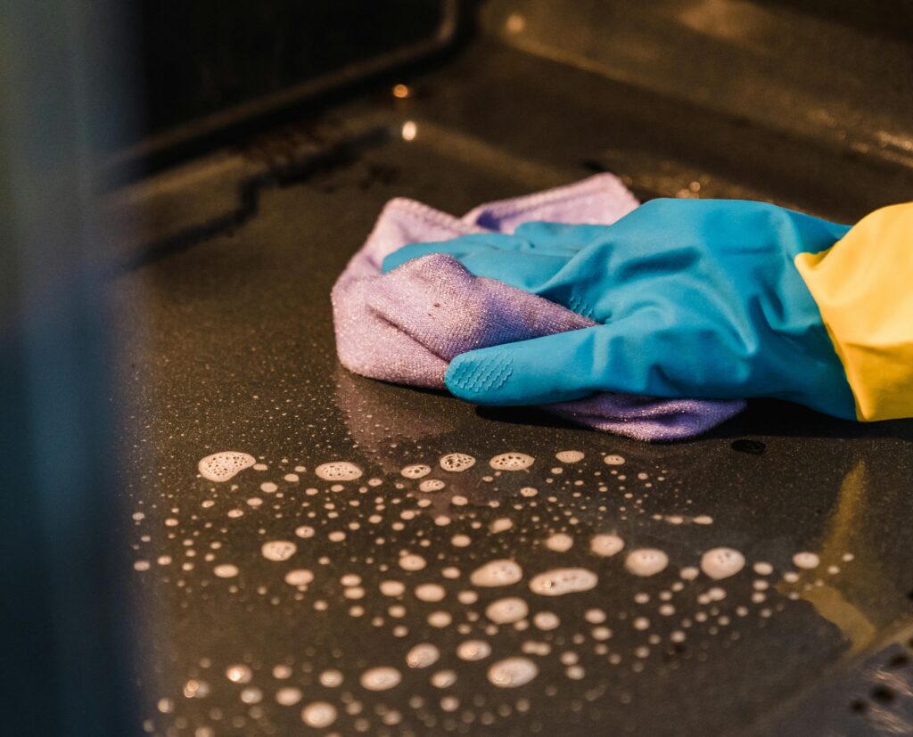 House cleaning with sponge